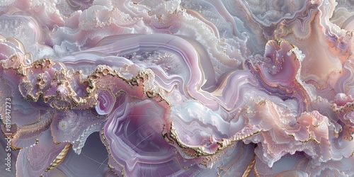 Abstract Marble Stone Pattern Texture with Gold and Multicolored Accents