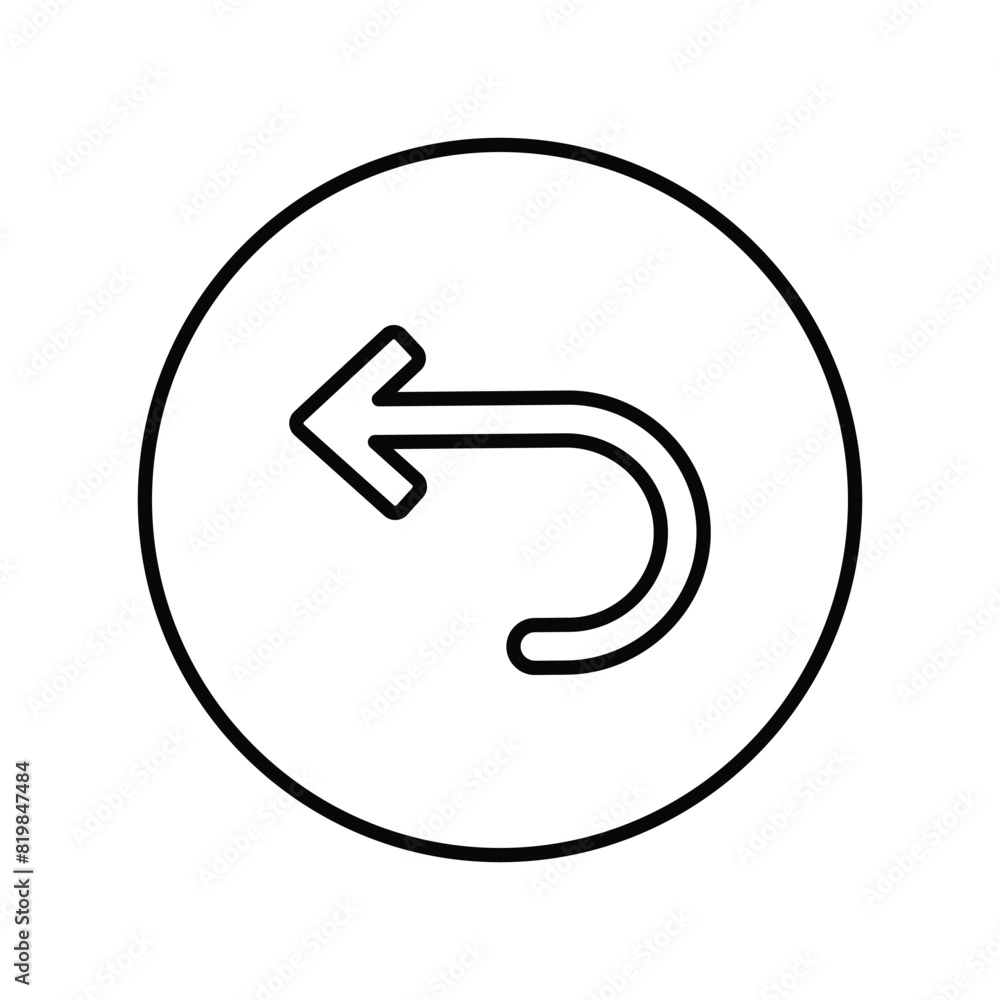 back icon with white background vector stock illustration back icon with white background vector stock illustration