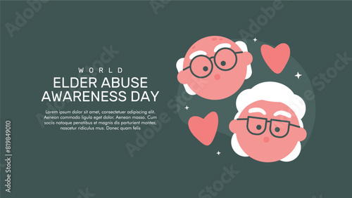 vector world elder abuse awareness day background template
