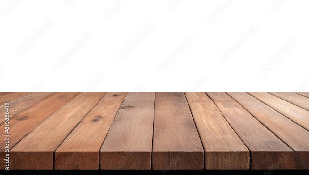 Empty wooden table top Brown For displaying product ,The background is transparent. Empty wooden table top Brown For displaying product ,The background is transparent.