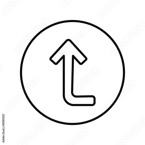 turn up icon with white background vector stock illustration