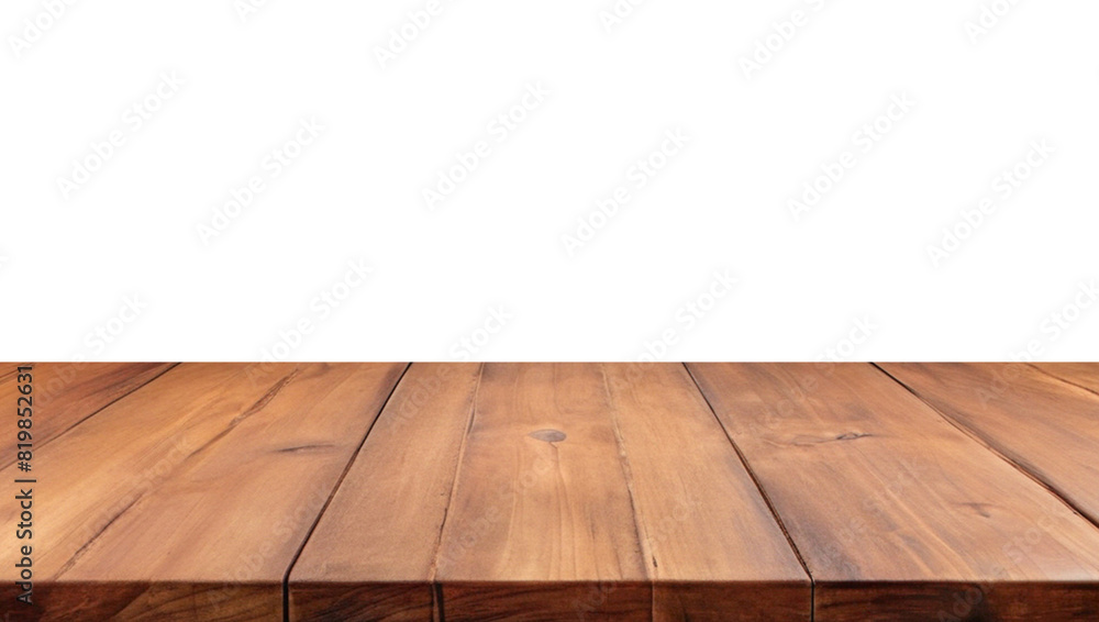 Empty wooden table top Brown For displaying product ,The background is transparent. Empty wooden table top Brown For displaying product ,The background is transparent.