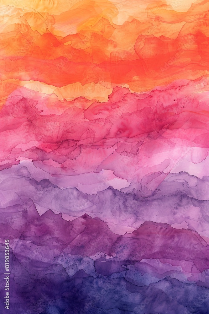 Fototapeta premium A watercolor texture featuring soft pastel hues blending seamlessly into one another, creating a dreamy and serene background effect