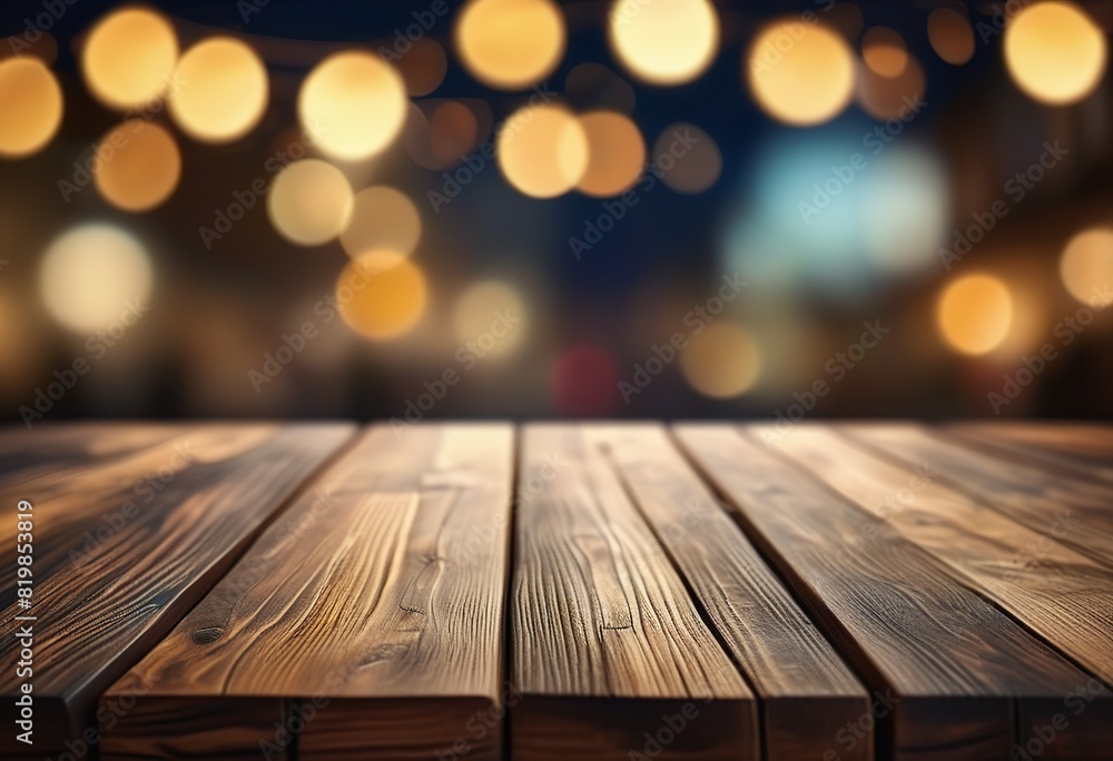 Warm Wooden Table with Soft Lights: Create a Cozy and Inviting Home Atmosphere Warm Wooden Table with Soft Lights: Create a Cozy and Inviting Home Atmosphere