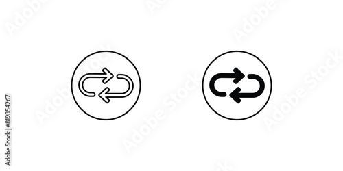 loop icon with white background vector stock illustration