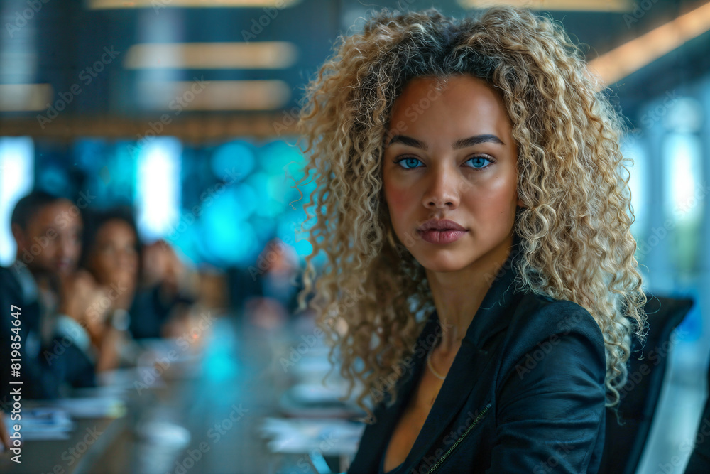 Confident Female CEO Leading a Board Meeting