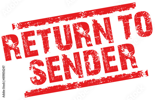 Plakat w ramie Stempel RETURN TO SENDER