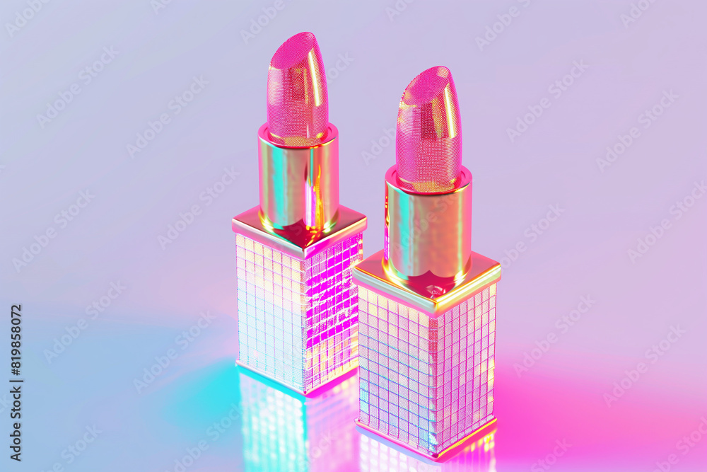 Lipstick on table (neon pink light) Lipstick on table (neon pink light)