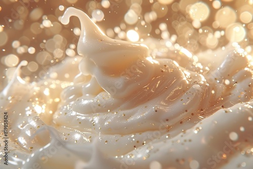 Wallpaper Mural Shimmery Body Lotion Application Applying shimmery body lotion for a luminous and glowing body, focusing on body care Torontodigital.ca