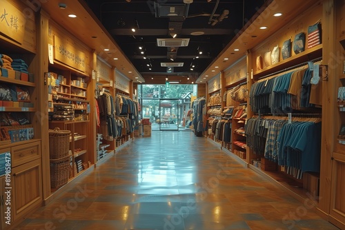 Shopping Center Women's Boutique Clothes shop AI technology generated image