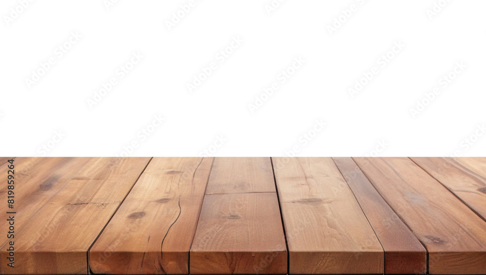 Empty wooden table top Brown For displaying product ,The background is transparent. Empty wooden table top Brown For displaying product ,The background is transparent.
