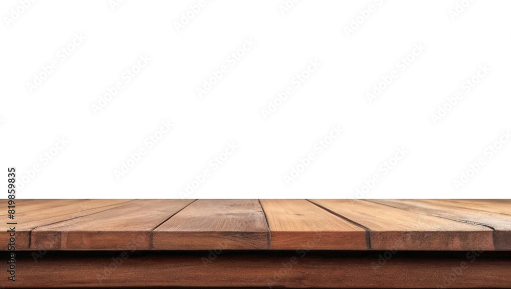 Empty wooden table top Brown For displaying product ,The background is transparent. Empty wooden table top Brown For displaying product ,The background is transparent.