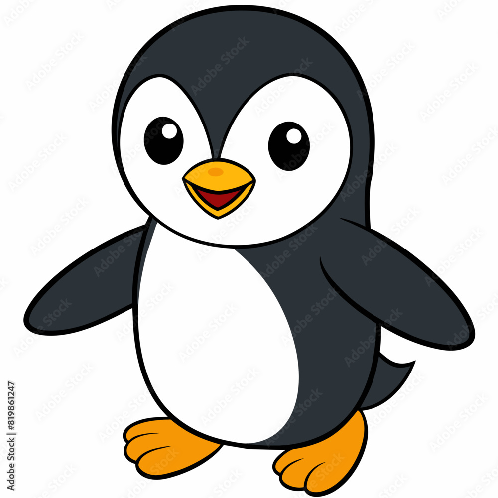 Obraz premium penguin on a white background