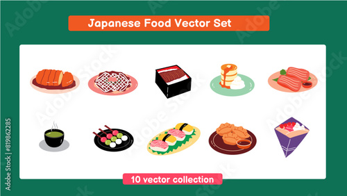 Japanese Food Vector Set