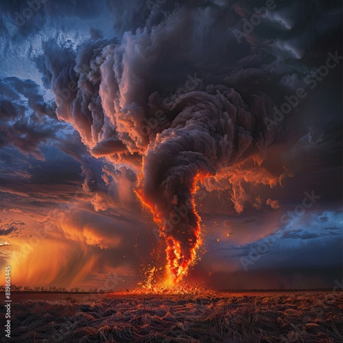 Inferno Vortex: An Apocalyptic Tornado of Raging Flames