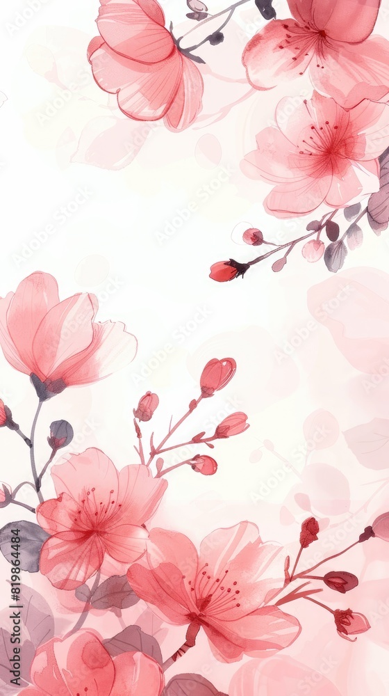 Bloom and Greet: Paper Card with Flower Mockup Bloom and Greet: Paper Card with Flower Mockup