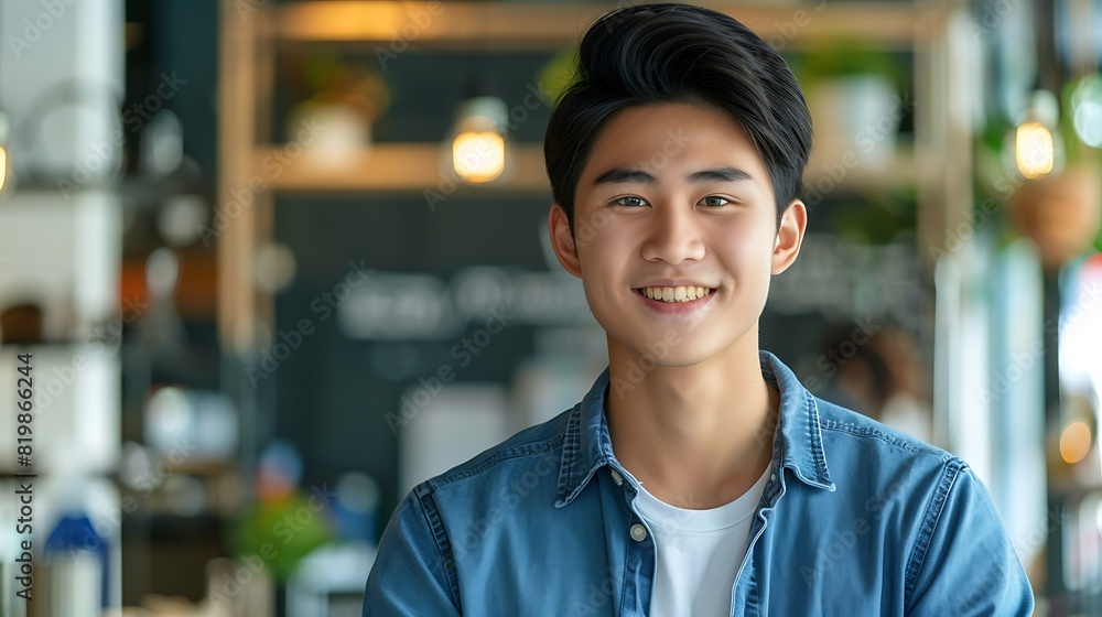 Quirky Asian Man in Casual Work Attire Pulling a Funny Expression - Real Photo with Authenticity and Humor Quirky Asian Man in Casual Work Attire Pulling a Funny Expression - Real Photo with Authenticity and Humor