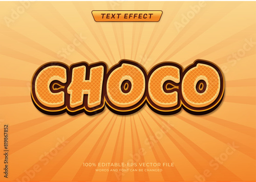 Chocolate Wafer Text Text effect with a wafer theme