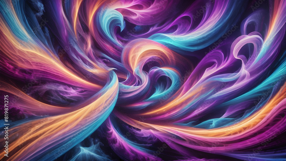 Psychedelic Waves: Abstract Art in Colorful Swirls Psychedelic Waves: Abstract Art in Colorful Swirls