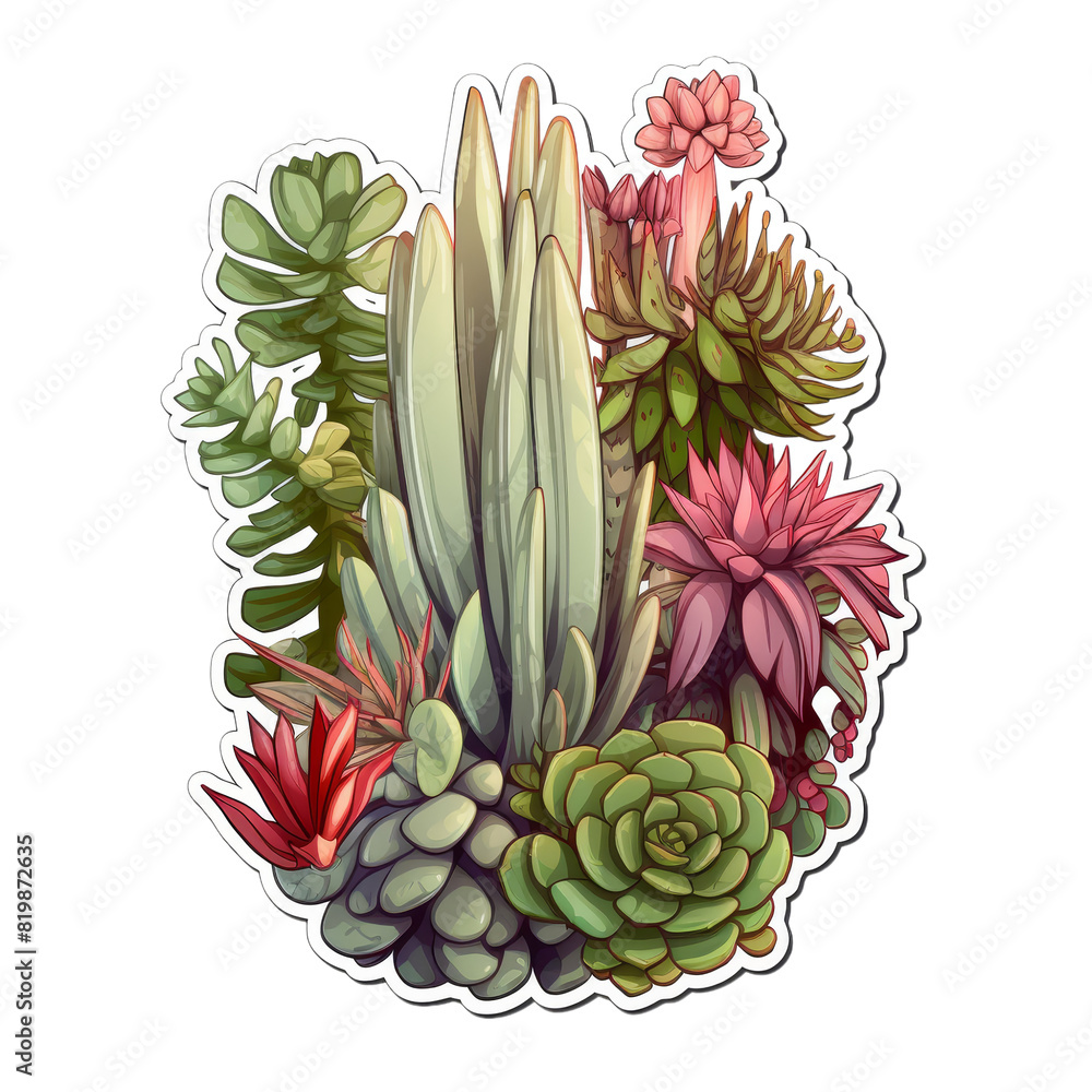 a sticker of a decorative plants a sticker of a decorative plants