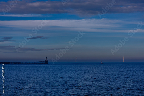 Blyth Pier in the Evening Blue Sky © kingsley