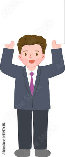 피켓,정장,남자