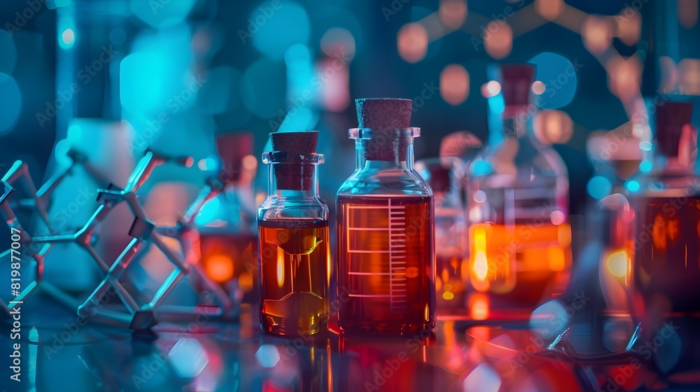 Revolutionary New Chemical Compound Depicted in Laboratory Equipment Revolutionary New Chemical Compound Depicted in Laboratory Equipment