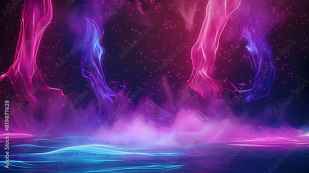 Vibrant Cosmic Vortex of Glowing Celestial Energy in a Futuristic Space Vibrant Cosmic Vortex of Glowing Celestial Energy in a Futuristic Space