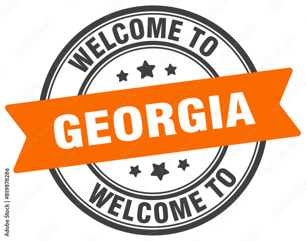 Welcome to Georgia stamp. Georgia round sign Welcome to Georgia stamp. Georgia round sign