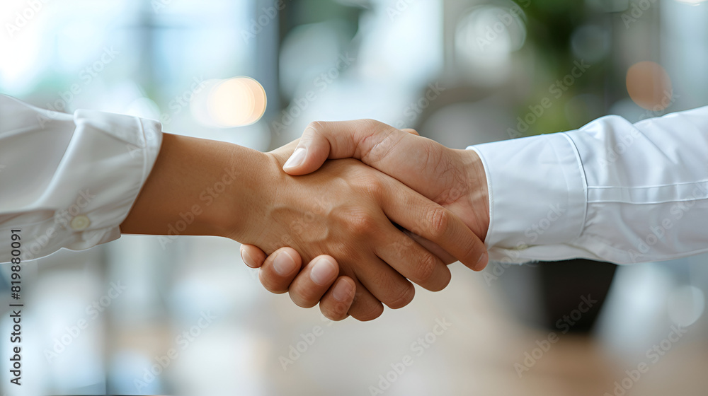 business people shaking hands in office business people shaking hands in office