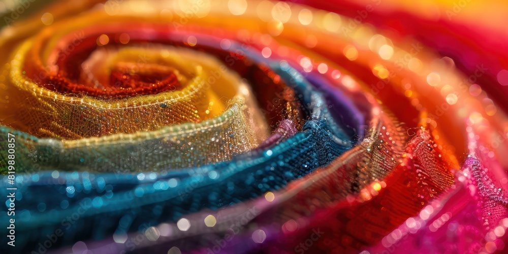 Close-up of color swatches arranged in a circular pattern, with shallow depth of field creating a mesmerizing and captivating image. Close-up of color swatches arranged in a circular pattern, with shallow depth of field creating a mesmerizing and captivating image.