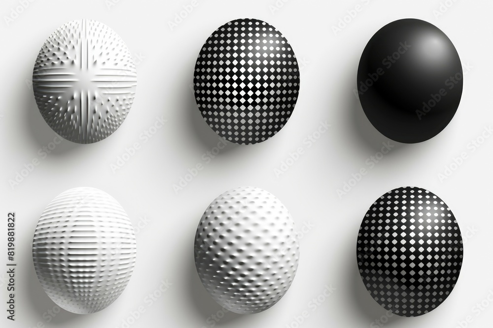 Various colored Easter eggs on a plain white background. Perfect for Easter holiday designs Various colored Easter eggs on a plain white background. Perfect for Easter holiday designs