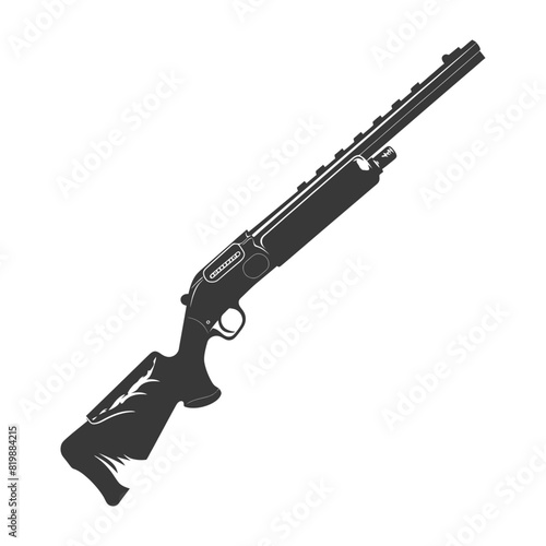 Silhouette shotgun gun military weapon black color only