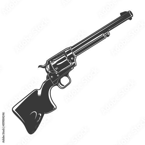 Silhouette shotgun gun military weapon black color only