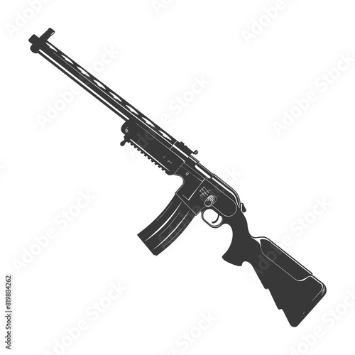 Silhouette shotgun gun military weapon black color only