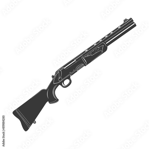 Silhouette shotgun gun military weapon black color only