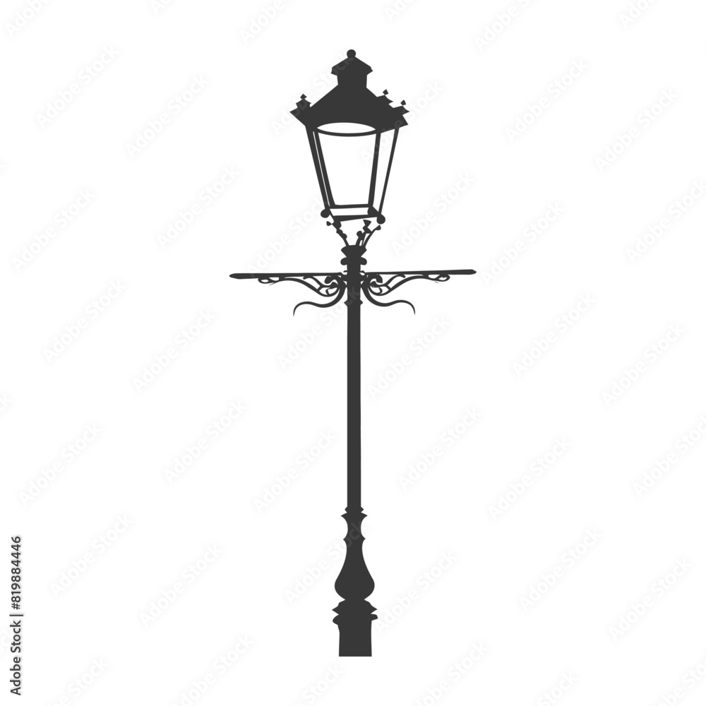 Silhouette Street Light black color only