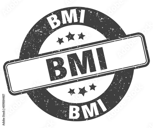 bmi stamp. bmi label. round grunge sign