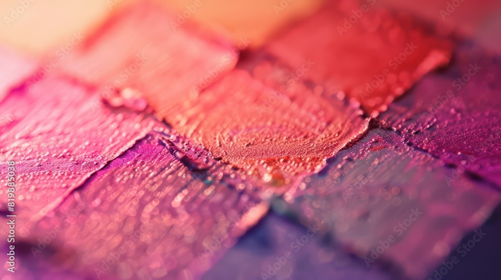 Fototapeta premium Macro close-up of a single color swatch, with shallow depth of field creating a soft and dreamy background. 