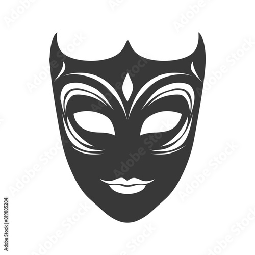 Silhouette theatrical mask black color only