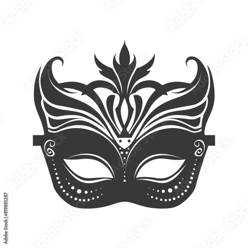 Silhouette theatrical mask black color only