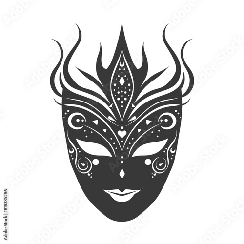 Silhouette theatrical mask black color only