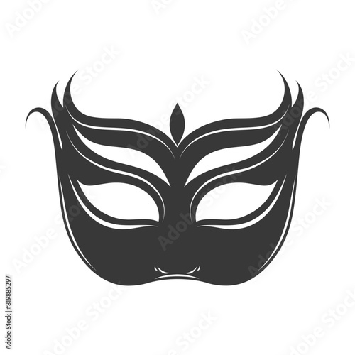 Silhouette theatrical mask black color only