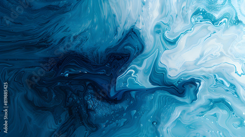Abstract art blue paint background with liquid fluid grunge texture. AI