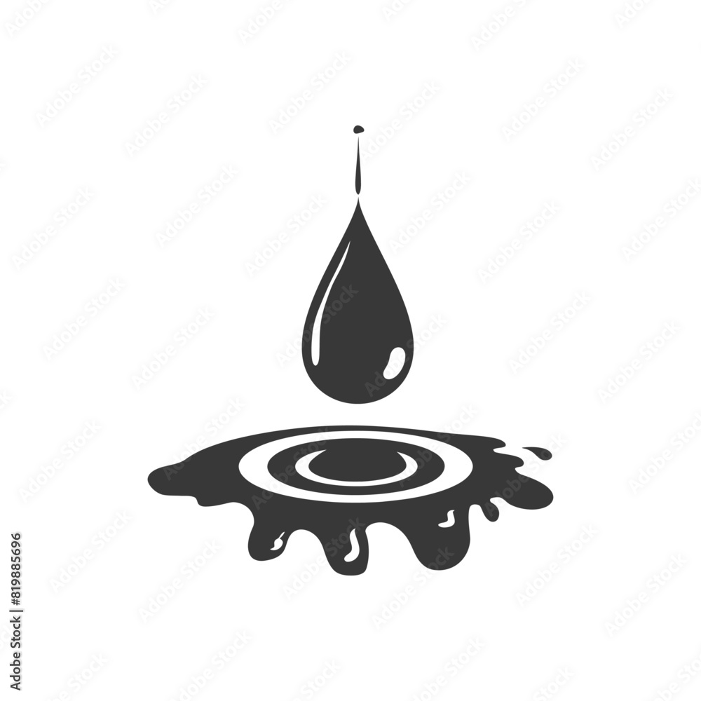 Silhouette water droplet black color only Silhouette water droplet black color only