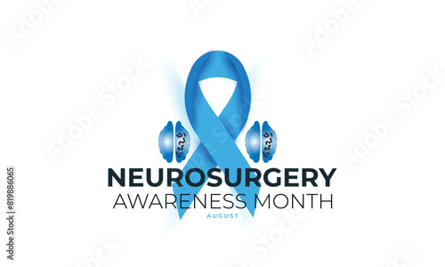 Neurosurgery awareness month. background, banner, card, poster, template. Vector illustration.