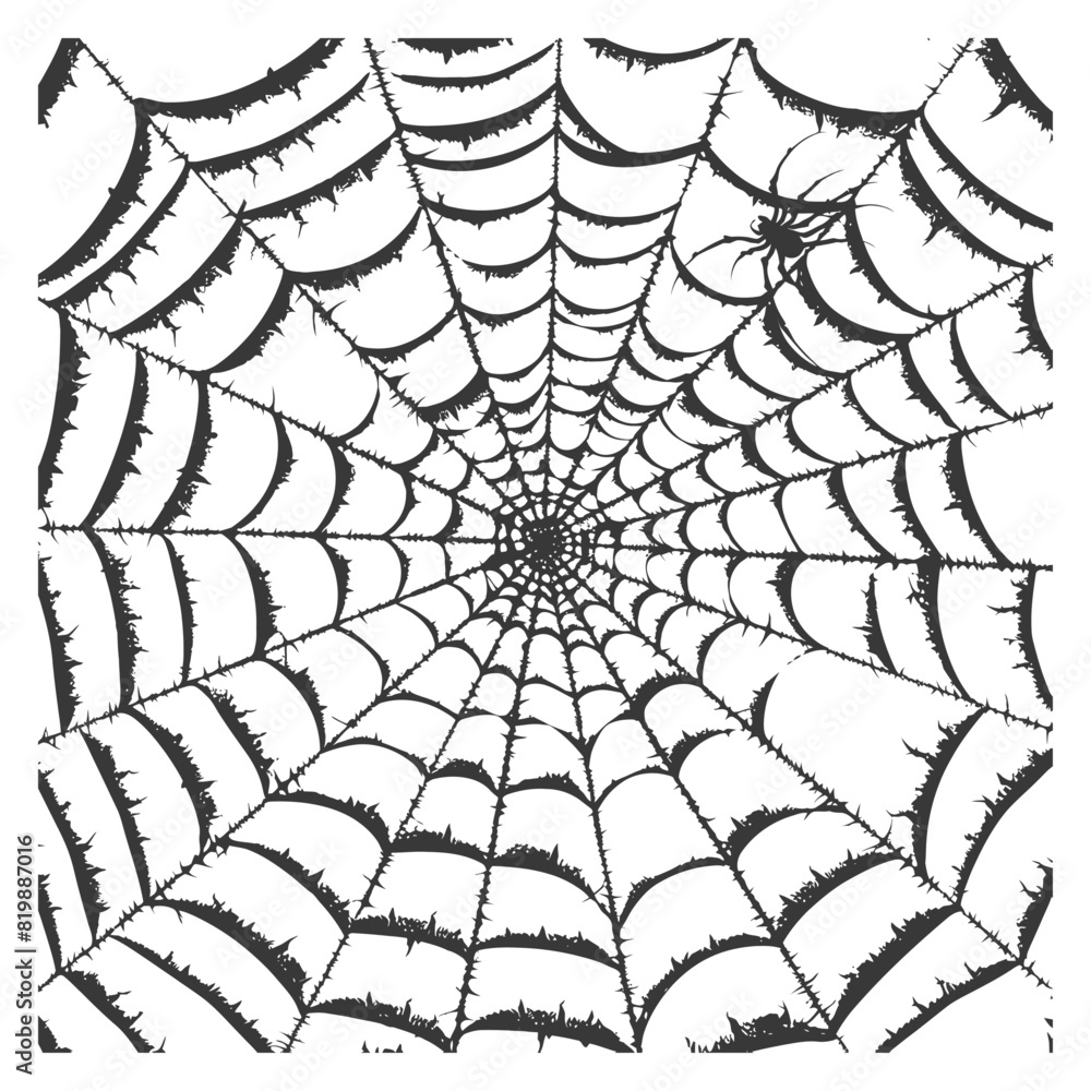 Obraz premium spider web black color only