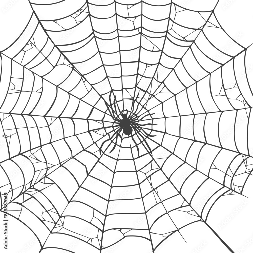 Obraz premium spider web black color only