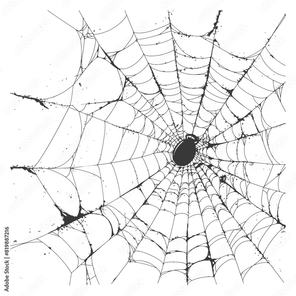 Fototapeta premium spider web black color only