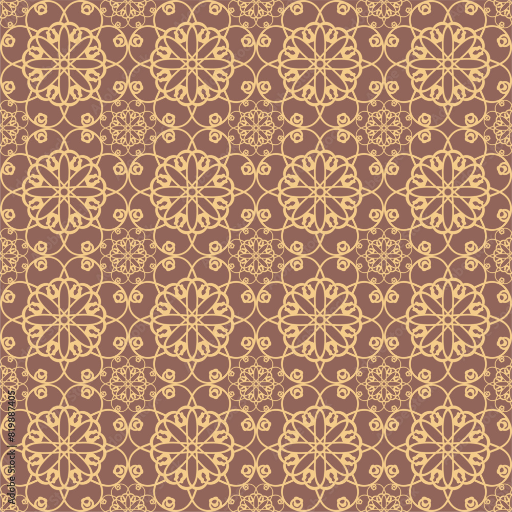 Fototapeta premium Seamless vector lace pattern decorative print for wallpaper, textile, paper, gifts beautiful background 